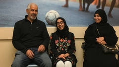 Hamda with her parents